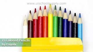 12 Colored Pencils by Crayola 68 4012 0 220 [upl. by Thurlough531]