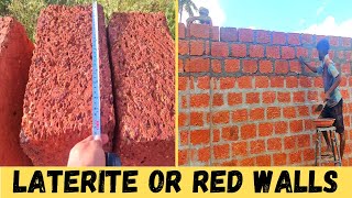 Laterite or Red Stone Walls Complete Details A2Z Construction Details [upl. by Ventura766]