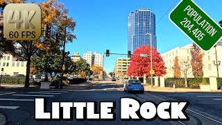 Driving Around Downtown Little Rock Arkansas in 4k Video [upl. by Agn]