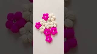 Woolen craft ideas  woolen flower making idea trending craft youtube ytshorts [upl. by Bay987]