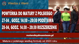 Powtórka do matury z polskiego 2024  zaproszenie [upl. by Wakerly]