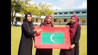 qaumee dhidha raiy kulayo fehi kulayo  dhidha bandhi national flag [upl. by Atinrahs]