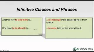 Infinitive Clauses and Phrases [upl. by Veejar]