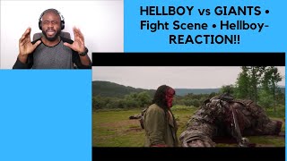 HELLBOY vs GIANTS • Fight Scene • REACTION [upl. by Ahsienor]