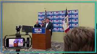 IL Governor J B Pritzker speaks ahead of Iowa caucuses [upl. by Drofliw]