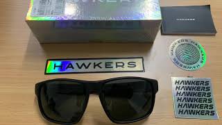 HAWKERS Faster Polarized Black Dark Sunglasses Unboxing [upl. by Vladimir528]