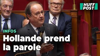 À l’Assemblée Hollande sommé de défendre son bilan à l’Élysée pour sa première intervention [upl. by Panter803]