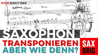 206 Transponieren auf dem Saxophon  DailySax [upl. by Llehcor]