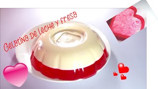 Gelatina de leche y fresa  mundoflak [upl. by Annoek]