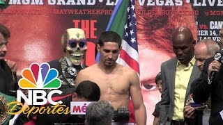 Video pesaje Matthysse Garcia  Matthysse Garcia Weigh In video  Boxeo  NBC Deportes [upl. by Odnomyar169]