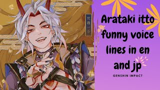 Arataki itto english voice lines are much better  Genshin Impact [upl. by Pulsifer]