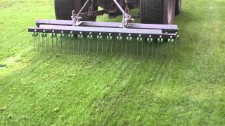 BrushesNorthWest 6ft Tractor Mounted Rake tine Frame 2 [upl. by Kezer]