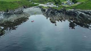 Porth Colmon slipway from the air [upl. by Bergess]