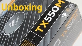 Corsair TX550M Netzteil Unboxing German HD [upl. by Inalaehon555]