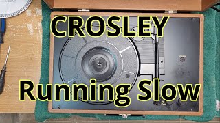 Crosley Suitcase Turntable Running Slow [upl. by Akehsal]