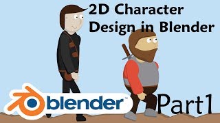 Tutorial  2D Character Design in Blender  Part 1 skillshare Blender [upl. by Renaud]