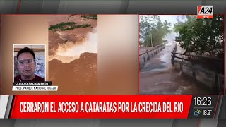 💧 Cataratas del Iguazú la crecida del río se llevó puesta las pasarelas [upl. by Nnylyrehc]