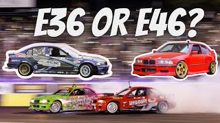 The DEFINITIVE e36 vs e46 DRIFT CAR Discussion A Guide To Which Is Best To Build and Why [upl. by Nojel]