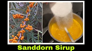 Sanddornsirup Rezept  Sirup aus Sanddorn Trester herstellen Selbstversorgung Resteverwertung [upl. by Manya]