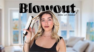 BRUSHING BLOWOUT  avec un lisseur pour débutant [upl. by Lumbye608]