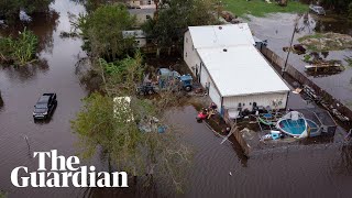 Residents cleaning up after Hurricane Francine hits Louisiana coast [upl. by Scuram]