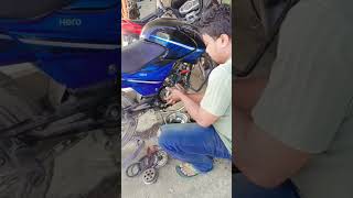 glamour BS4 clutch plate change viralvideo [upl. by Niveg]