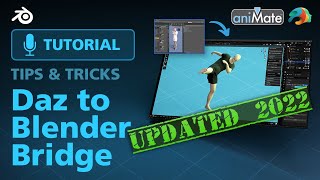 How to EXPORT Animations from Daz to Blender  Daz to Blender Bridge  Lucid Man Studio [upl. by Eimilb]