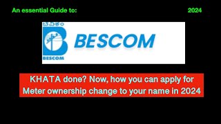 BESCOM name change Online amp Offline  Documents required [upl. by Adnolay]