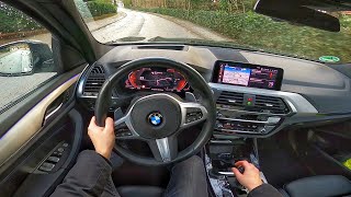 2020 BMW X3 xDrive20d M  pov test drive [upl. by Alyehc113]