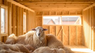 Insulating Our Off Grid Cabin With Sheep Wool [upl. by Yendyc]