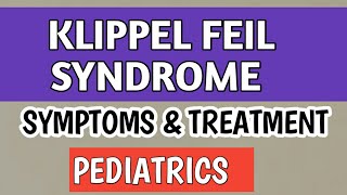 Klippel Feil Syndrome amp Sprengels Deformity In Children [upl. by Tav]