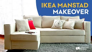 IKEA Manstad Sofa Bed Makeover  Comfort Works Sofa Covers [upl. by Acissey]