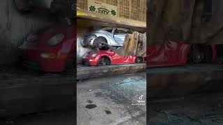 Punch Buggy  Crush Buggy  Double Volkswagen Beetle smash at Auto Parts City [upl. by Uile651]