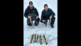 Moosehead Lake ice fishing for Lake Trout  End of March 2023 [upl. by Sivartal]