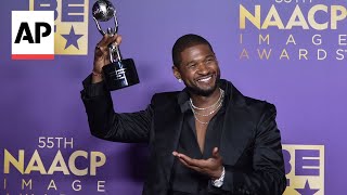 Usher Fantasia Barrino ‘Color Purple’ honored at NAACP Image Awards [upl. by Hadria]