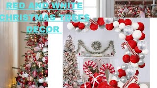 Modern Luxury Red and Silver Christmas Tree decor ideas Interior Red and Silver Christmas Tree [upl. by Alicea]