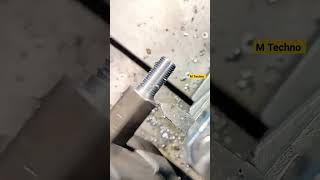 Thread cutting small Hacks iron pin rod Bolt BSP Thread cutting machine [upl. by Odnesor]