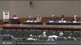 CalPERS 2017 MemberatLarge Election  Candidate Forum  September 7 2017 [upl. by Harat]