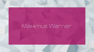 Maximus Warner  appearance [upl. by Eirdua]