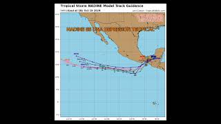 Nadin toca tierra y se convierte en depresión tropical Óscar cerca de las Islas turcas y caicos [upl. by Mccord]