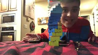 The Megaminx tower world record 2035 seconds [upl. by Gregson]