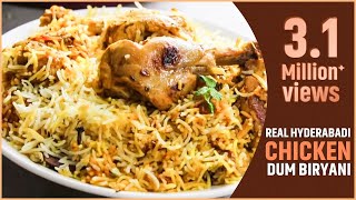 HYDERABADI CHICKEN DUM BIRYANI In Telugu చికెన్ దం బిర్యానీ  Nizams Hyd Chicken BiryaniVismaiFood [upl. by Atiner520]