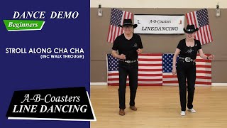 STROLL ALONG CHA CHA  Line Dance Demo amp Walk Through [upl. by Neellek]