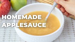 HOW TO MAKE UNSWEETENED APPLESAUCE Easy Vegan GlutenFree For OilEgg replacement or snack [upl. by Ahsenal]