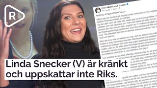 Linda Snecker V är kränkt och uppskattar inte Riks [upl. by Vento]