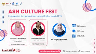 Peningkatan Kompetensi Masyarakat Digital Melalui DTS  LIVE ASN Culture Fest [upl. by Mizuki760]