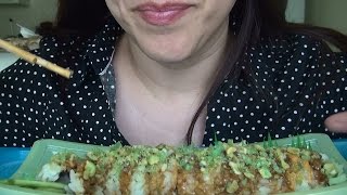 SassEsnacks ASMR Wasabi Crunch Sushi  Lemon Mousse  Eating Sounds [upl. by Enirahtak]