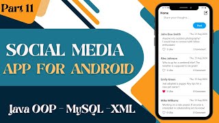 Social Media App for Android using Java and MySQL Part 11 [upl. by Otokam]