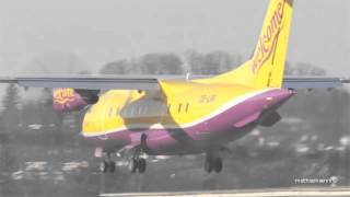 WELCOME AIR Dornier 328 Landing at Airport BernBelp  Great Mountain View [upl. by Gibbie]