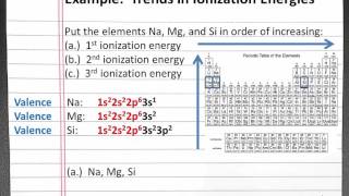 CHEMISTRY 101 Trends in Ionization Energies [upl. by Anippesuig]